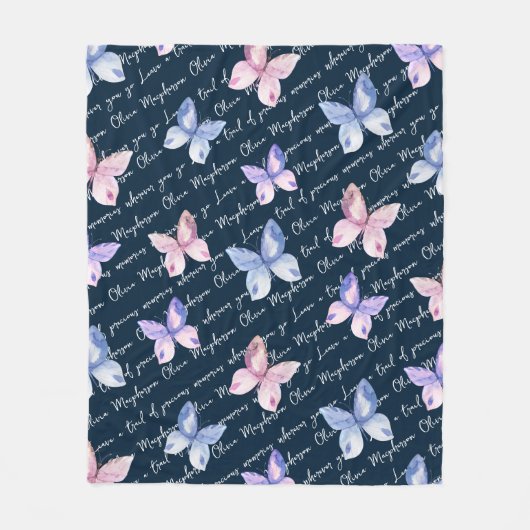 Couverture Polaire Citation Inspiration Monogramme (Devant)