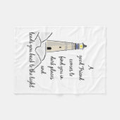 Couverture Polaire Citation Inspirationnelle du bon ami (Devant (Horizontal))