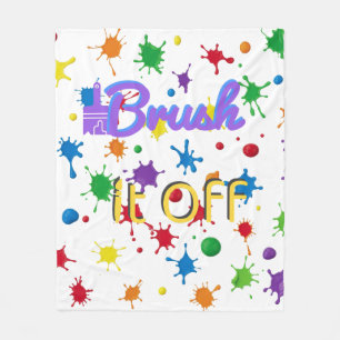 Couverture Polaire Citation Inspirationnelle "Retirer" Peinture color