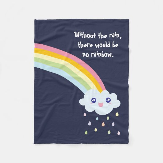 Couverture Polaire Citation inspirée et motivationnelle de l'arc-en-c (Devant)