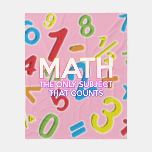 Couverture Polaire Citation Math Cool Moderne Fille Rose drôle Dire (Devant)