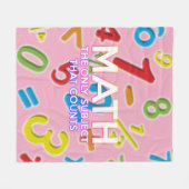 Couverture Polaire Citation Math Cool Moderne Fille Rose drôle Dire (Devant (Horizontal))