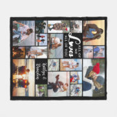 Couverture Polaire Citation moderne amoureuse couple 19 Photo Collage (Devant (Horizontal))