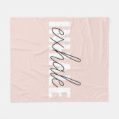 Couverture Polaire Citation moderne Pastel Pink Inhale Exhale (Devant (Horizontal))