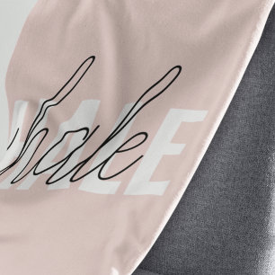 Couverture Polaire Citation moderne Pastel Pink Inhale Exhale