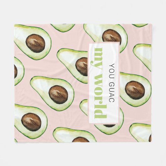 Couverture Polaire Citation Moderne Pastel Rose Et Vert Avocado Amusa (Devant (Horizontal))