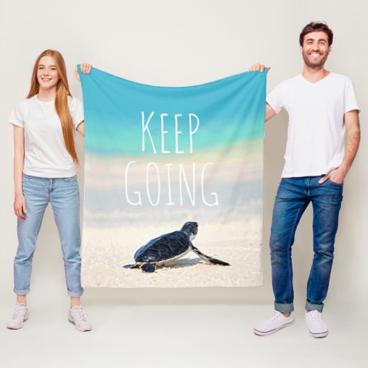 Couverture Polaire Citation Motivationnelle Continuer à aller Turtle (En situation)