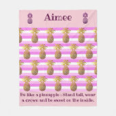 Couverture Polaire Citation personnalisée d'ananas (Devant)