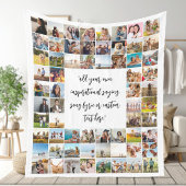 Couverture Polaire Citation personnalisée de collage de photos 64