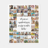 Couverture Polaire Citation personnalisée de collage de photos 64 (Devant)