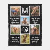 Couverture Polaire Citation pour amoureux de chiens Cadeau unique Col (Devant)