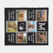 Couverture Polaire Citation pour amoureux de chiens Cadeau unique Col (Devant (Horizontal))