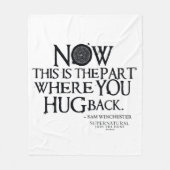 Couverture Polaire Citation surnaturelle "Accrocher" (Devant)