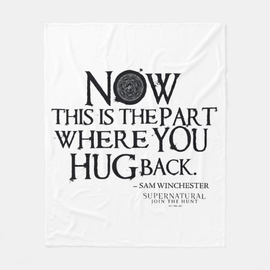 Couverture Polaire Citation surnaturelle "Accrocher" (Devant)