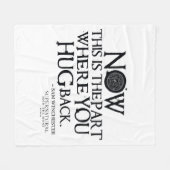 Couverture Polaire Citation surnaturelle "Accrocher" (Devant (Horizontal))