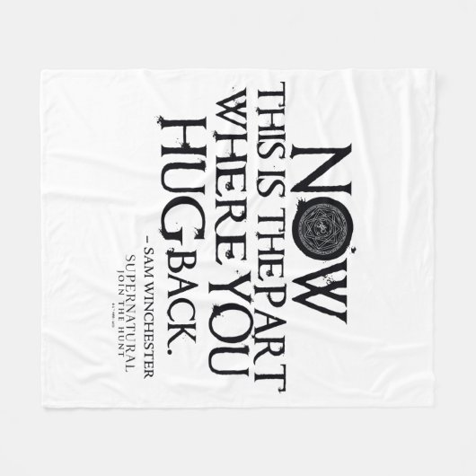 Couverture Polaire Citation surnaturelle "Accrocher" (Devant (Horizontal))