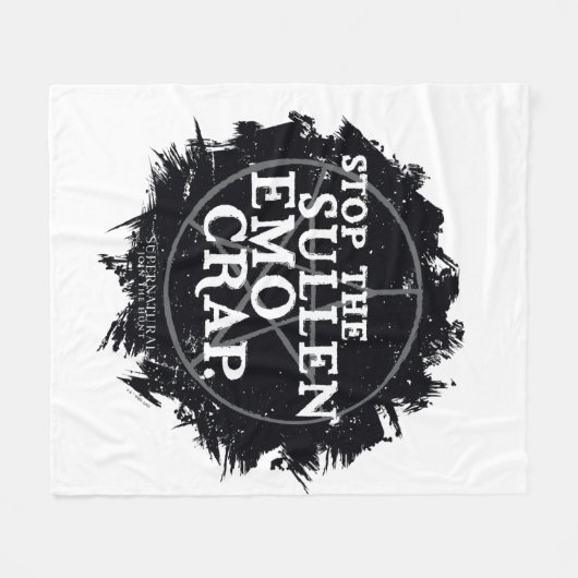 Couverture Polaire Citation surnaturelle "Emo" (Devant (Horizontal))