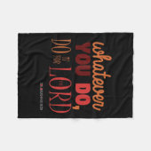 Couverture Polaire Citation Verse de la Bible chrétienne - Colossiens (Devant (Horizontal))