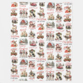 Couverture Polaire Citations de Noël traditionnel à la ferme (Devant)