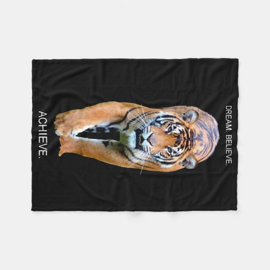 Couverture Polaire Citations de succès de Tiger Motivation (Devant (Horizontal))