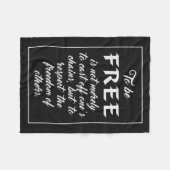 Couverture Polaire Citations de toison Freedom Quote (Devant (Horizontal))