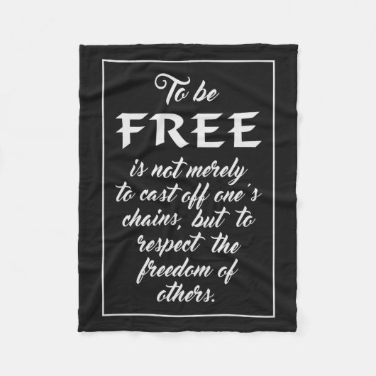 Couverture Polaire Citations de toison Freedom Quote (Devant)