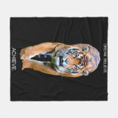 Couverture Polaire Citations Motivationnelles Tiger Auto-Amélioration (Devant (Horizontal))