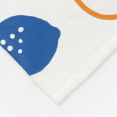 Couverture Polaire Citron bleu et orange Motif Jouer sur le thème des (Coin)