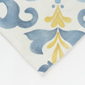 Couverture Polaire Citron en carrelage bleu italien (Coin)