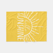 Couverture Polaire Citron Jaune Simple Moderne Bonjour Soleil (Devant (Horizontal))