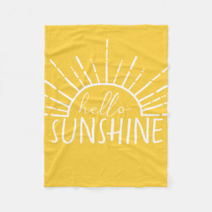 Couverture Polaire Citron Jaune Simple Moderne Bonjour Soleil