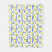 Couverture Polaire Citron Motif Aimer Blanc (Devant)