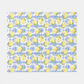 Couverture Polaire Citron Motif Aimer Blanc (Devant (Horizontal))