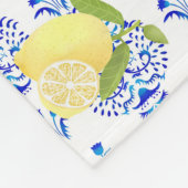 Couverture Polaire Citron Motif Aimer Blanc (Coin)