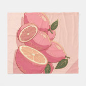 Couverture Polaire Citron Rose Moderne Féminin (Devant (Horizontal))