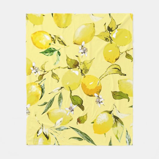 Couverture Polaire citrons aquarelle 15 (Devant)