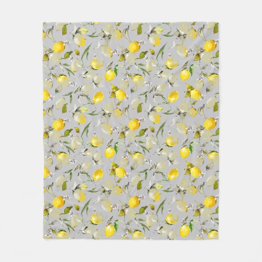 Couverture Polaire citrons aquarelle 19 (Devant)