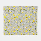 Couverture Polaire citrons aquarelle 19 (Devant (Horizontal))