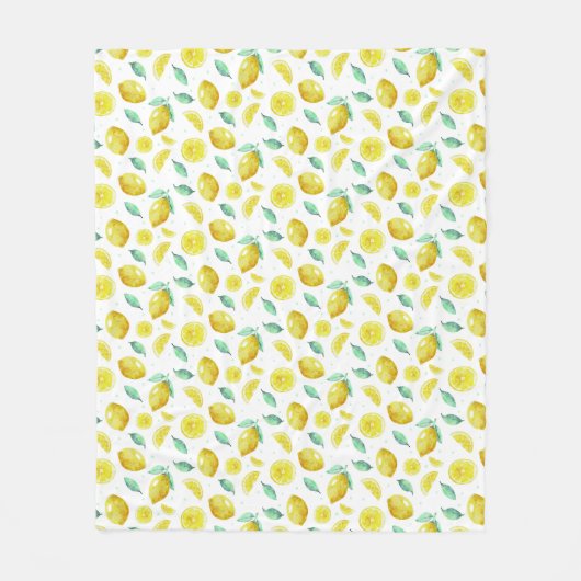 Couverture Polaire citrons aquarelles (Devant)