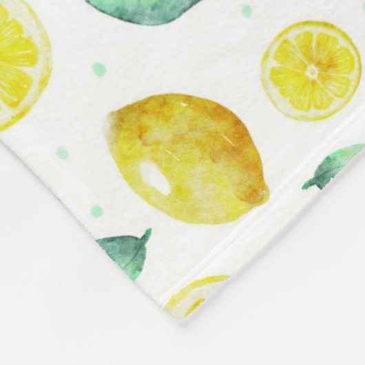 Couverture Polaire citrons aquarelles (Coin)
