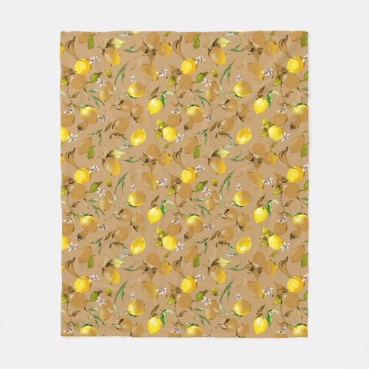 Couverture Polaire citrons d'aquarelle 32 (Devant)