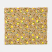 Couverture Polaire citrons d'aquarelle 32 (Devant (Horizontal))