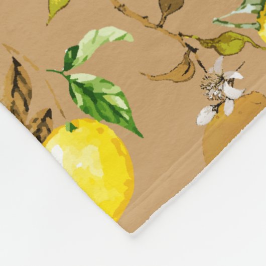 Couverture Polaire citrons d'aquarelle 32 (Coin)
