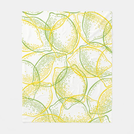 Couverture Polaire Citrons et Limes : Motif frais. (Devant)
