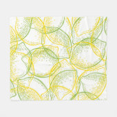 Couverture Polaire Citrons et Limes : Motif frais. (Devant (Horizontal))