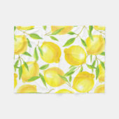 Couverture Polaire Citrons et motif feuille (Devant (Horizontal))