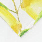 Couverture Polaire Citrons et motif feuille (Coin)