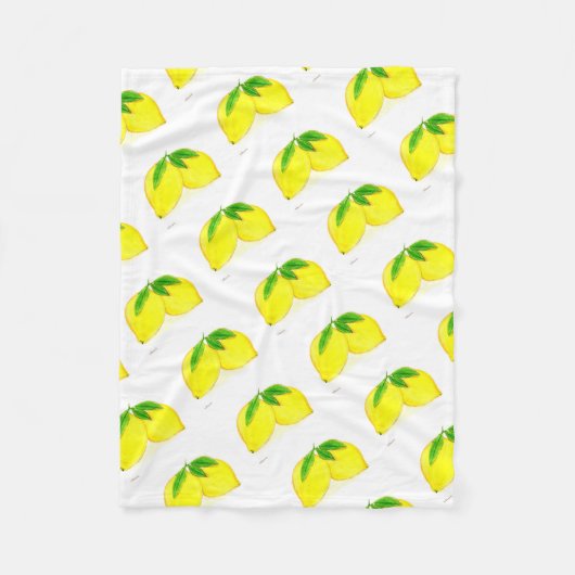 Couverture Polaire Citrons imprimés Fruits jaunes (Devant)