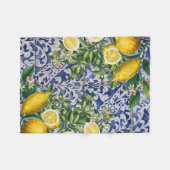 Couverture Polaire Citrons méditerranéens Carreaux portugais d'été (Devant (Horizontal))