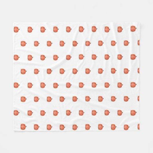 Couverture Polaire Citrouille aquarelle (Devant (Horizontal))